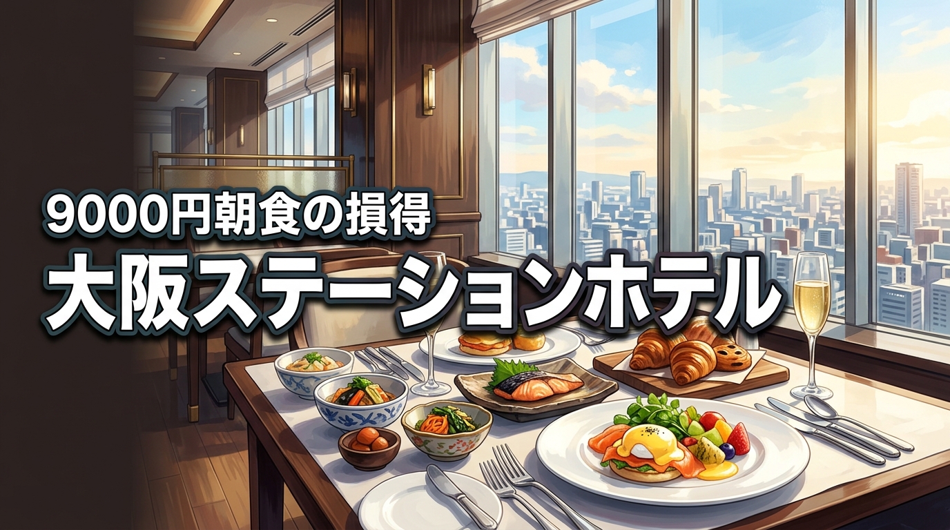 【9,000円の朝食が無料】大阪ステーションホテルのプラチナ特典は損か得か？