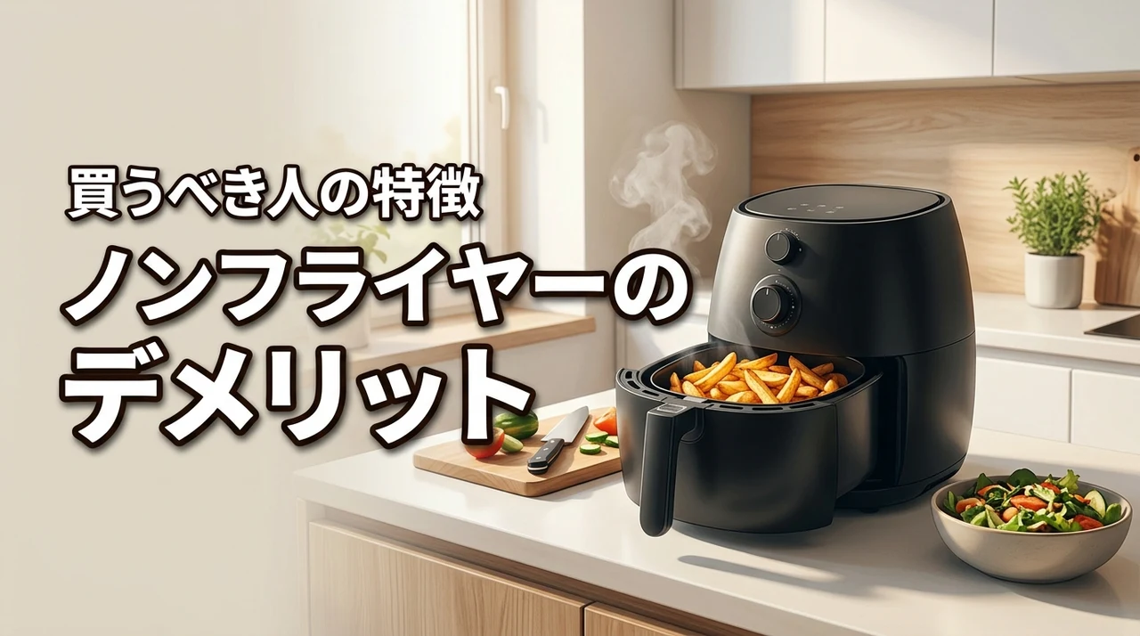 ノンフライヤーのデメリットは？購入後に後悔しないおすすめな人の特徴を公開